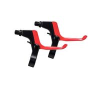 PETSOLA 2 Pièces Levier de Frein Vélo Enfant Poignée Remplacement Aluminium Alliage Accessoire Guidon Réglable Adapté Main Enfant Structure Convient, Noir Rouge