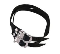 PETSOLA 2 Pièces Sangles de Pédale de Vélo Fixations de Pied de Remplacement Courroies Universelles Cale-Pieds en Nylon Résistant Adapté pour Vélos Statiques, Noir