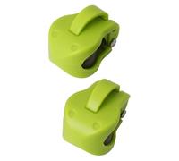 PETSOLA 2 Pièces Support de Canne à Pêche Organisateur pour Cannes Sangle de Fixation et Clip pour Poteau en Mousse à Mémoire de Forme pour Protéger des Chocs, Vert
