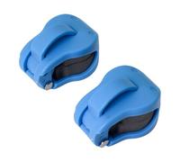 PETSOLA 2 Pièces Support de Canne à Pêche Organisateur pour Cannes Sangle de Fixation et Clip pour Poteau en Mousse à Mémoire de Forme pour Protéger des Chocs, Bleu