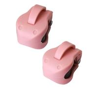 PETSOLA 2 Pièces Support de Canne à Pêche Organisateur pour Cannes Sangle de Fixation et Clip pour Poteau en Mousse à Mémoire de Forme pour Protéger des Chocs, Rose
