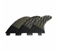 PETSOLA 3 Pièces Aileron avec Base à Ergots, Style to 1, Gris | Robuste, Aileron Surf avec Base à Double Patte, Universel, Dérive avec Motif En Nid D'abeille, pour Océan, Surfeurs