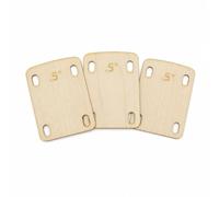 PETSOLA 3 Pièces Cale Manche Mince Cale Manche En Érable Rectangulaire Accessoire pour Guitariste, 3 Pièces 0.5°