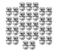PETSOLA 30 Pièces Régulateur de Câble de Frein Boulon d'ancrage Fixation Cantilever Pince de Câble Traitement Antirouille Adapté pour La Maintenance, 15 Mm