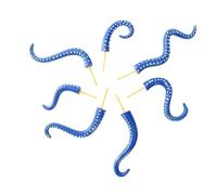 PETSOLA 7 Piquets En Forme de Tentacules de Monstre Marin pour Pots de Fleurs D'Halloween, Décorations de Balcon, de Jardin et de Parterre, Bleu