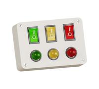 PETSOLA Accessoire de Tableau D'activités Lumineux à Boutons pour Enfants, Idéal pour Les Tout-petits. Pièces pour Tableau Sensoriel, Jouet D'éveil, A, Bouton