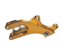 PETSOLA Adaptateur de Frein à Disque Vélo Support de Conversion Cadre Fixation Aluminium Alliage Montage Étrier Installation Pratique Adapté Aux Cyclistes, doré