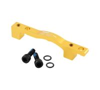 PETSOLA Adaptateur Frein Disque Vélo avec Support Fraisage CNC Pièce de Conversion en Aluminium Allié Accessoire Montage Étrier Adapté Cyclistes Vélo Route VT, Or