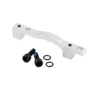 PETSOLA Adaptateur Frein Disque Vélo avec Support Fraisage CNC Pièce de Conversion en Aluminium Allié Accessoire Montage Étrier Adapté Cyclistes Vélo Route VT, Argent