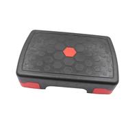 PETSOLA Aerobic Fitness Stepper Multifonction Step Banc D'Entraînement Cardio Stabilité Antidérapant pour Entraînement Fitness et Gym à Domicile Séan, Rouge Noir
