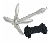 PETSOLA Ancre de Bateau 3,2 Kg Portable Grappin de Bateau Antirouille pour Canot Pneumatique
