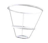 PETSOLA Anneau de Support en Métal pour Abat-Jour, Support de Lampe de Table à Monter Soi-même, Robuste et Léger, Idéal pour Un Mariage, Un Bar Ou Un Salon, Blanc 18cm
