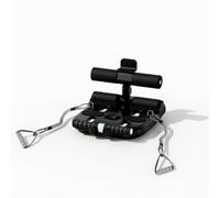 PETSOLA Appareil Abdominal avec Ventouses Autofixant Redressement Assis avec Ventouses Rembourré Barre Sit-Up pour Débutants, Array, Noir, Avec Corde De Traction