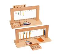 PETSOLA Appareil Child-Centered Mathématiques en Bois Manipulable 'arithmétique Porte-Cartes Numérotées Ludique pr Parents, École à la, 1à9et11à19