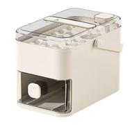 PETSOLA Bac à Glaçons Récipient de Stockage Outil de Fabrication Boîte de Congélation Portable avec Poignée En Matériau et Réutilisable Adapté pour L, Blanc 28 Cubes