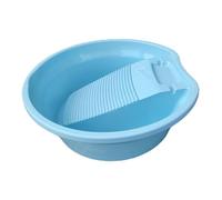 PETSOLA Bac à Lessive, Accessoires de Lavage, Bassine à Linge Pratique, Planche à Laver Les Mains, bleu