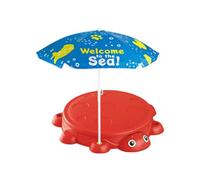 PETSOLA Bac à Sable pour Enfants avec Couvercle, Table à Sable, Seau à Sable D'extérieur, Bac à Sable pour Les Activités de Plage, Bords Résistants, Coccinelle