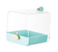 PETSOLA Baignoire Suspendue pour Perroquet avec Tiroir Inférieur, Accessoire de Cage, Maison de Bain pour Perroquet, pour Perruche, Vert