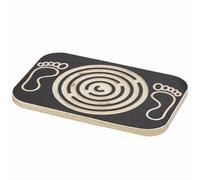 PETSOLA Balance Board Planche d'Équilibre Plateau de Stabilité Disque d'Entraînement Planche Rotative en Bois Massif pour Activer les Muscles Du Centre avec