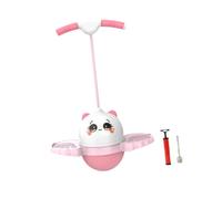 PETSOLA Balle D'entraînement Pogo Ball avec Plateau de Saut D'équilibre, Poignée Réglable et Accessoires Inclus. Fabriquée En PP et PVC, Elle Est, Rose