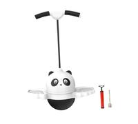 PETSOLA Balle D'entraînement Pogo Ball avec Plateau de Saut D'équilibre, Poignée Réglable et Accessoires Inclus. Fabriquée En PP et PVC, Elle Est, Blanc