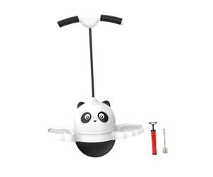 PETSOLA Balle D'entraînement Pogo Ball avec Plateau de Saut D'équilibre, Poignée Réglable et Accessoires Inclus. Fabriquée En PP et PVC, Elle Est, Blanc