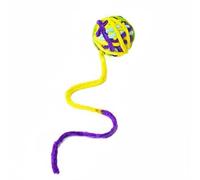PETSOLA Balle pour Chat Tricotée Balle Jouet Chat avec Queue Imitant Une Proie avec Perles Sonores Matériaux sans Se Déformer Adaptée au Jeu au Sol Couloirs, Color to 3