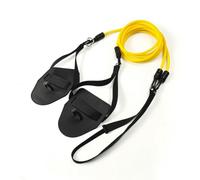 PETSOLA Bans Résistance avec Palettes Polyvalent Extenseur Natation à Sec Ergonomique Équipement pour Nageurs, Jaune, 20 Livres