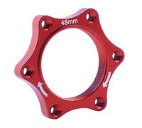 PETSOLA Base de L'adaptateur de Disque de Frein à Disque pour Moyeux Filetés de Vélo en Aluminium VTT, Rouge, 48mm