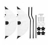 PETSOLA Bateau Pneumatique Gonflable Stabilisateur Kayak Flotteur Aileron et Trigger Rapidement Gonflable avec Vannes Faciles pour Équilibre et Flottabilité, Blanc, Lot De 2 Flotteurs