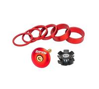 PETSOLA Bike Headset Spacer Kit D'Entretoises pour Potence Bagues de Direction Rondelles Robustes Pièces de Modification Aluminium Adapté à La Réparation du V, Rouge