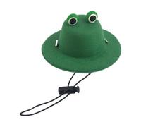 PETSOLA Bob pour Animaux de Compagnie, Confortable pour Chats et Petits Chiens, Tendance, Amusant, Accessoire Photo Mignon, Casquette de Pêcheur, Grenouille