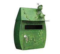PETSOLA Boîte Aux Lettres Extérieure, Boîtes Aux Lettres Décoratives Murales, Boîte Aux Lettres Vintage avec Serrure, Boîte Aux Lettres de Style Rétro, vert