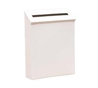 PETSOLA Boîte Aux Lettres Murale, Boîte Aux Lettres En Métal, Boîte Aux Lettres pour La Décoration de La Maison, Du Bureau Ou Du Porche, Blanche