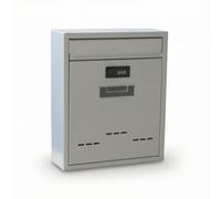PETSOLA Boîte des Lettres avec Serrure à Combinaison Plate Boîte des Lettres avec Serrure à Code Discrète pour Appartement, Noir Sablé, sans Trou