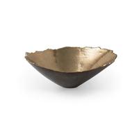 PETSOLA Bol Sculptural Rustique Coupe à Fruits Décorative Doré Récipient Décoratif pour Salon, 34 24 H13cm, Rétro, Nouveau Style Chinois