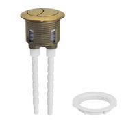PETSOLA Bouton de Chasse D'Eau Accessoire de Remplacement pour Réservoir Mécanisme de Poussée Garniture de Toilette avec Matériau PP Adapté pour Une, or