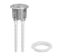 PETSOLA Bouton de Chasse D'Eau Accessoire de Remplacement pour Réservoir Mécanisme de Poussée Garniture de Toilette avec Matériau PP Adapté pour Une, Argent