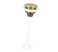 PETSOLA Bouton de Chasse D'eau Rond de Rechange Universel pour Réservoir, Accessoire de Débit D'eau Facile à Installer En PP, Convient pour La Salle D, or