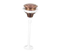 PETSOLA Bouton de Chasse D'eau Rond de Rechange Universel pour Réservoir, Accessoire de Débit D'eau Facile à Installer En PP, Convient pour La Salle D, or Rose