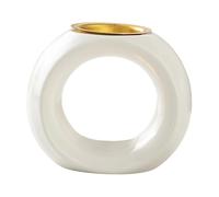 PETSOLA Brûleur D'Huile Essentielle Brûle-Parfum en Céramique Diffuseur de Senteurs Porte-Bougie Matériau Robuste Approprié pour Le Studio de La, Blanc