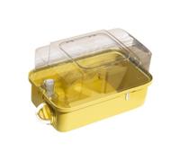 PETSOLA Cage de Transport Portable et Respirante pour Cobayes, Hamsters, écureuils, Hérissons D'Afrique et Planeurs de Sucre, Jaune, Style B