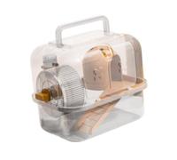 PETSOLA Cage de Transport Portable et Respirante pour Cobayes, Hamsters, écureuils, Hérissons D'Afrique et Planeurs de Sucre, Orange, Style A