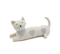 PETSOLA Cale-Porte Chat Lesté Cale-Porte En Peluche Rembourré Butée pour Bébés, Bleu, Chat Avec Cœurs Bleus