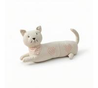PETSOLA Cale-Porte Chat Lesté Cale-Porte En Peluche Rembourré Butée pour Bébés, Rose, Chat Avec Cœurs Roses