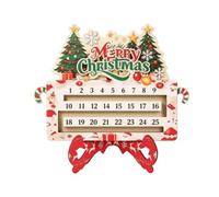 PETSOLA Calendrier l'Avent Table sur Pied Calendrier l'Avent En Bois Interactif Décoration pour Bureau, style to 1