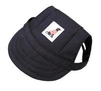 PETSOLA Casquette de Baseball pour Chien, Couvre-chef D'été, Visière Tendance pour Chiens, Chapeau de Sport pour Chiots et Chiens de Petite et Moyenne Tai, Black S