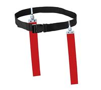 PETSOLA Ceinture de Football Ceinture D'Entraînement Réglable Sangle de Rugby Douce Plaque Signalétique Terrain Ceinture Football PVC avec Boucle Adaptée Aux, Rouge