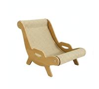 PETSOLA Chaise Longue Griffoir pour Chat Double Usage Structure en Bois, Grain De Bois