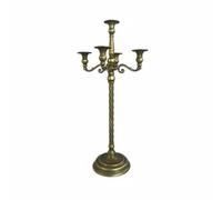 PETSOLA Chandelier Multi Bougeoir Candelabre à Plusieurs Bras Fer Porte Bougies Support Bougies Élément de Décor Finition Bronze Patinée Maintien Ferme des, 72 Cm